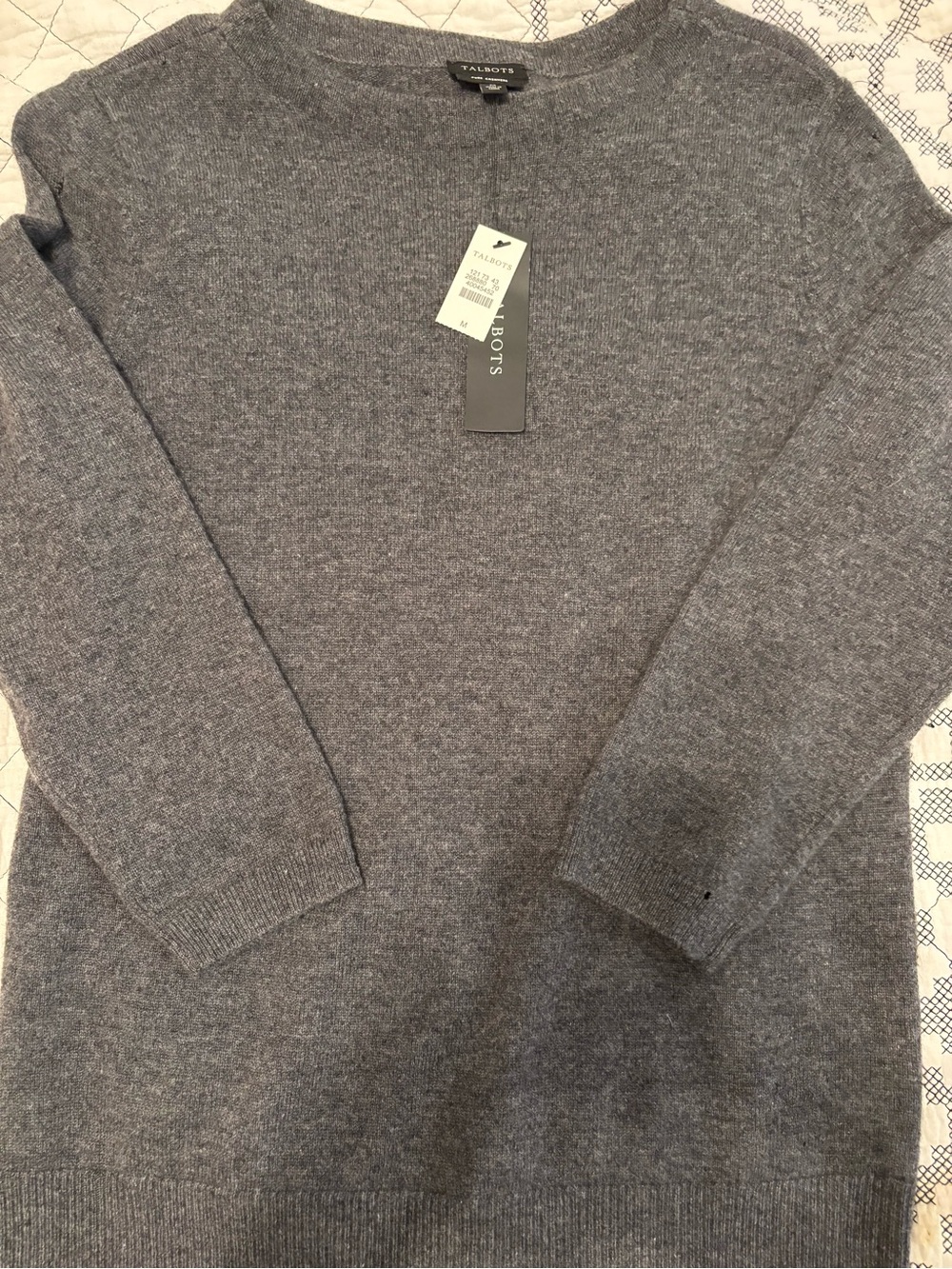 Talbots Cashmere sweater NWT With Flaws M